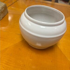 Vintage white Roseville Bowl
